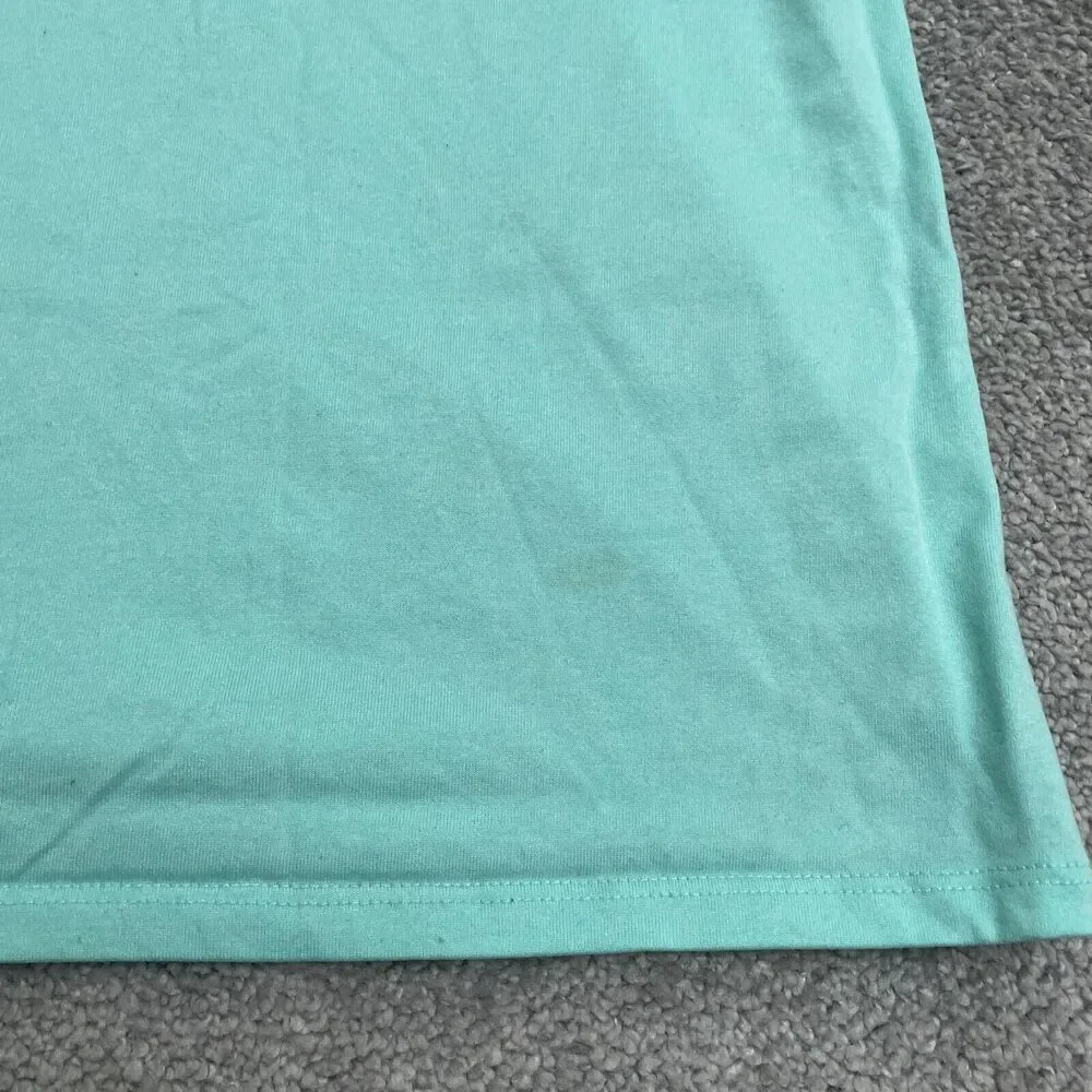 The Nike Tee Dri-Fit Graphic T-Shirt Womens Large Green V-Neck Active Athletic